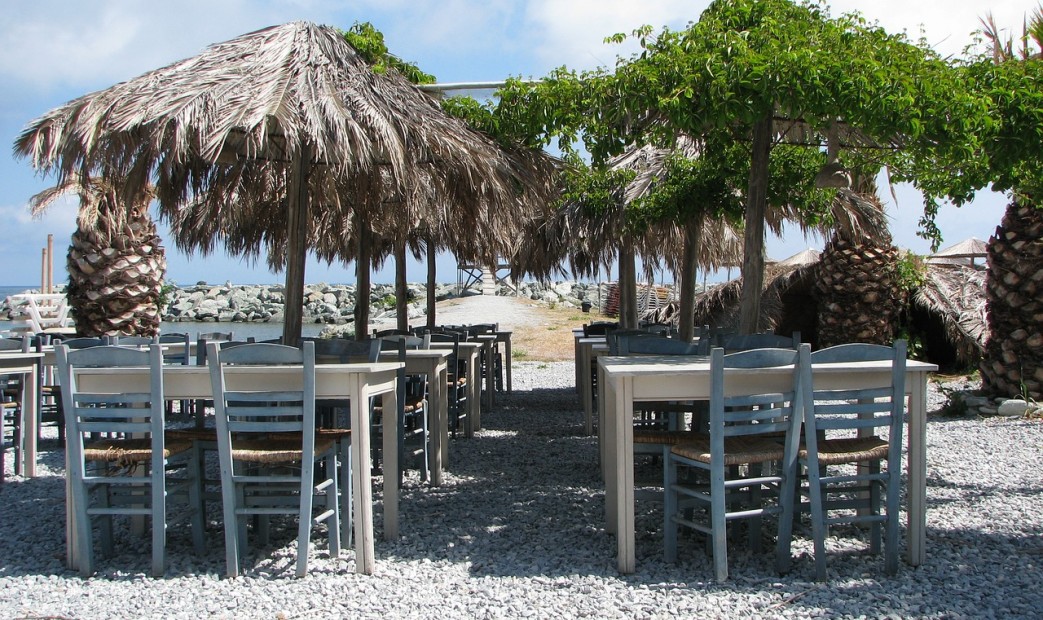 Plaża w platamonas w Grecji
